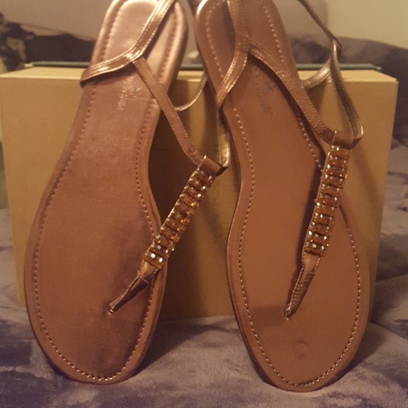 bronze colored sandals